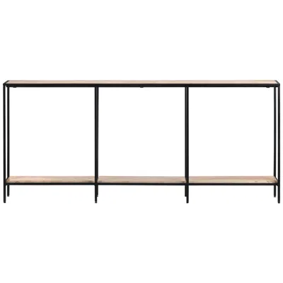 Crestview Collection Crosby 70" Wide Matte Black Console Table