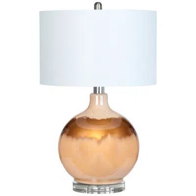 Crestview Collection Dana 27 1/2" Reverse Painted Beige Brown Lamp