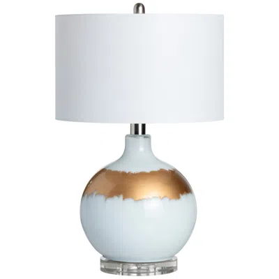Crestview Collection Dana 27 1/2" Reverse Painted White Gold Lamp