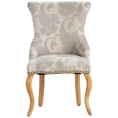 Crestview Collection Danielle Paisley Upholstery And Birch Wood Accent Chair