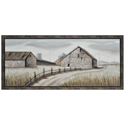Crestview Collection Dusty Road 71"w Framed Canvas Wall Art