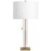 Crestview Collection Enlight Pull Chain Table Lamp In White
