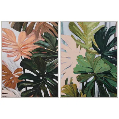 Crestview Collection Exotica Framed Canvas Set Of 2