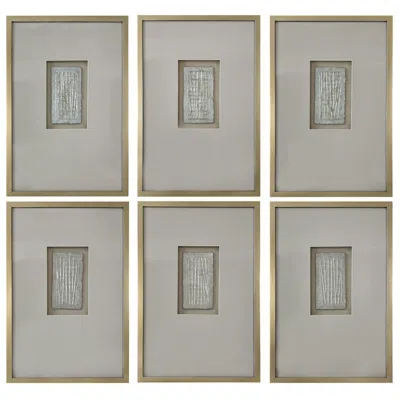Crestview Collection Forsythe Ii 24" High Architectural Wall Decor Set Of 6