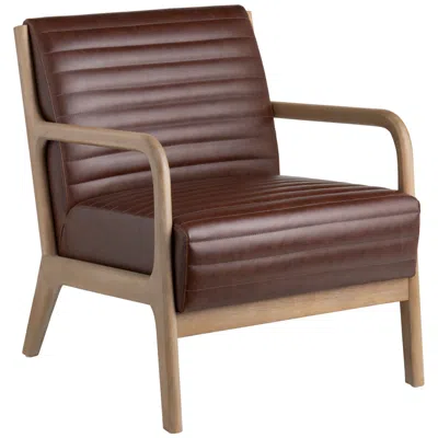Crestview Collection Foster Upholstered Accent Chair In Brown