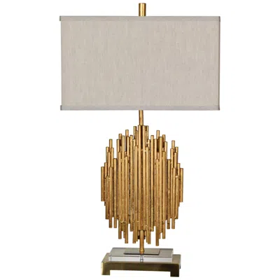 Crestview Collection Galveston 30 1/2" Modern Gold Metal Table Lamp