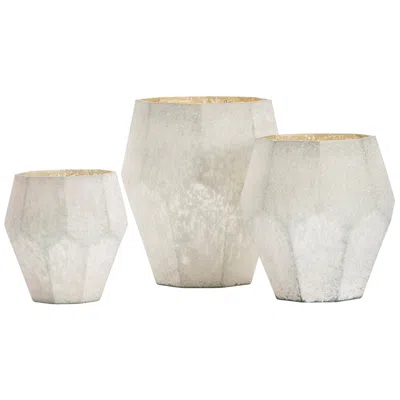 Crestview Collection Gray Glass Vases Set Of 3
