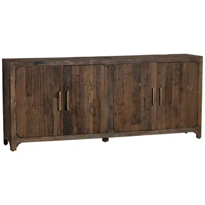 Crestview Collection Hickory Ridge 80" Wide Natural Wood Grain 4-door Sideboard