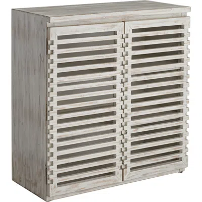 Crestview Collection Hudson 32" Wide Slat Door Accent Cabinet