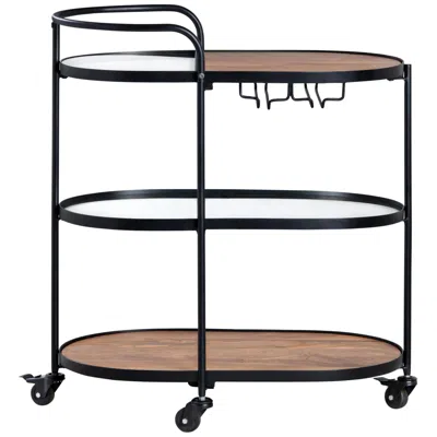 Crestview Collection Jaxon Wood And Metal Bar Cart