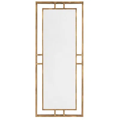 Crestview Collection Jenson Gold 20" X 48" Rectangular Wall Mirror