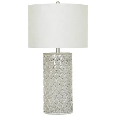 Crestview Collection Kincaid 30" Gray Ceramic Column Table Lamp
