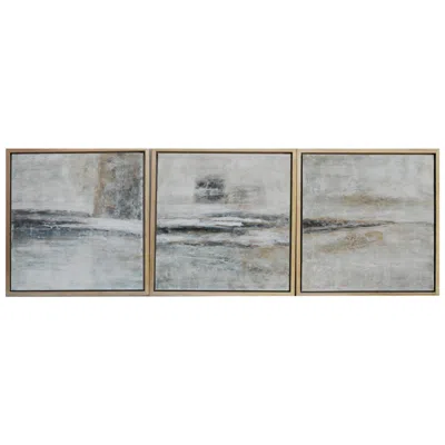 Crestview Collection Knox Framed Canvas Wall Art Set Of Three
