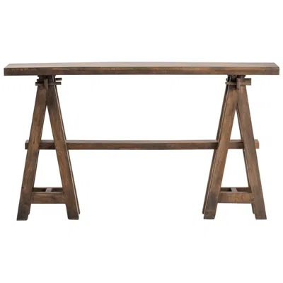 Crestview Collection Landau Dark Brown Wooden Console Table