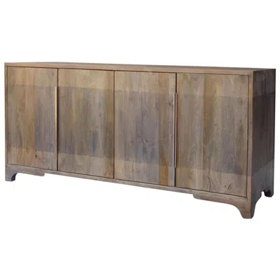 Crestview Collection Laurelwood Two Tone Grey Mango Wood 4 Door Sideboard