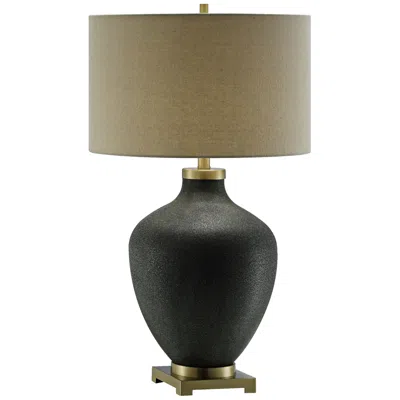 Crestview Collection Liam 34" High Gray Pitted Glass Table Lamp
