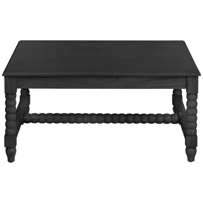 Crestview Collection Meridian 34" Wide Black Cocktail Table