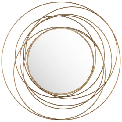 Crestview Collection Metal Wall Mirror In Gold