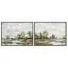 Crestview Collection Moore Framed Canvas Wall Art In Multi