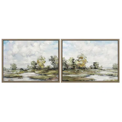 Crestview Collection Moore Framed Canvas Wall Art In Multi