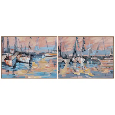 Crestview Collection Myrtle Framed Wall Art Set Of 2