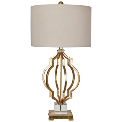 Crestview Collection Parisian 33 1/2" Gold Leaf Metal Table Lamp