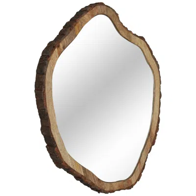 Crestview Collection Ponderosa Bronze And Brown 18 1/2" X 22 1/2" Mirrored Tray