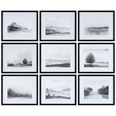 Crestview Collection Pritchard Framed Gallery Wall Art Set Of 9
