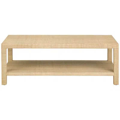 Crestview Collection Providence Rafia 50"w Light Tan Rectangular Cocktail Table In Brown