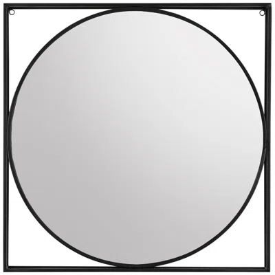 Crestview Collection Quincy Black 30" Square Wall Mirror