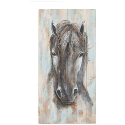 Crestview Collection Ranch Life - Rustic Wooden Wall Painting  - 24 X 47