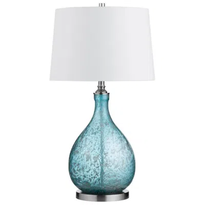 Crestview Collection Rayne Blue Glass Table Lamp