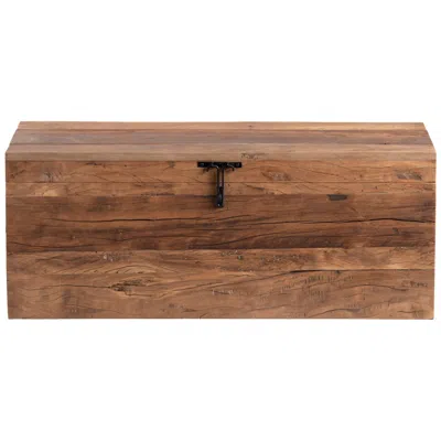 Crestview Collection Remington 39" Wide Brown Storage Trunk