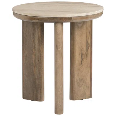 Crestview Collection Round Brown Wooden Accent_end Table