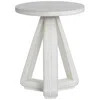 Crestview Collection Round White Solid Wood Accent End Table