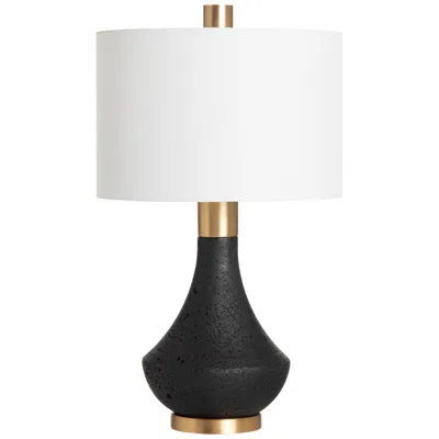 Crestview Collection Ryder Lava Stone Table Lamp In White