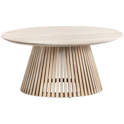 Crestview Collection San Bernadino 39" Wide Warm Natural Wood Cocktail Table