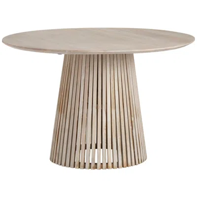 Crestview Collection San Bernadino 48" Wide Natural Wood Round Dining Table