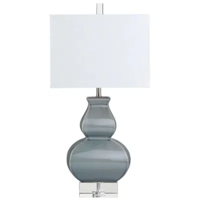 Crestview Collection Serafina Gray Ceramic Gourd Table Lamp