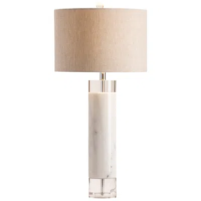 Crestview Collection Sheffield 32" White Marble And Crystal Table Lamp
