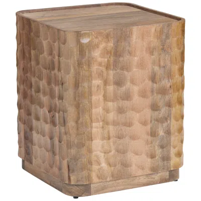 Crestview Collection Square Brown Solid Wood Accent End Table