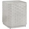 Crestview Collection Square White Solid Wood Accent End Table In Gray