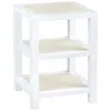 Crestview Collection Square White Solid Wood Accent End Table