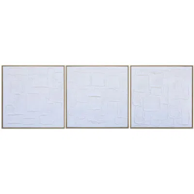 Crestview Collection Squared Up - Framed Canvas Painting Set - Set Of 3 - 31 X 31