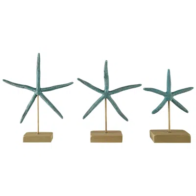 Crestview Collection Starfish Sculpture Set Of 3