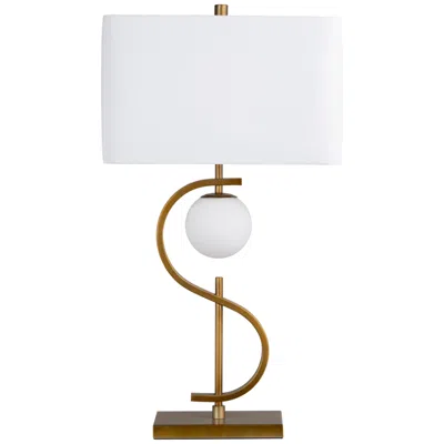 Crestview Collection Streeter S-shape Metal Table Lamp W/ Led Nightlight