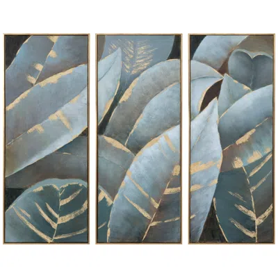 Crestview Collection Stylized Palms 51" High Framed Canvas Wall Art Set Of 3