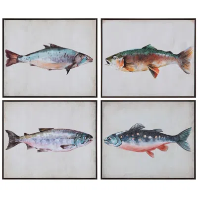 Crestview Collection Swimming School - Framed Canvas Set - Set Of 4 - 24 X 20 In Multi