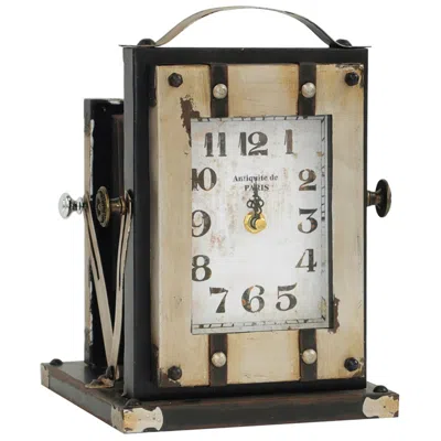 Crestview Collection Time Flash 10" High Metal Table Clock
