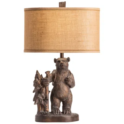 Crestview Collection Trail Hike 29" Oil-rubbed Bronze Bear Table Lamp